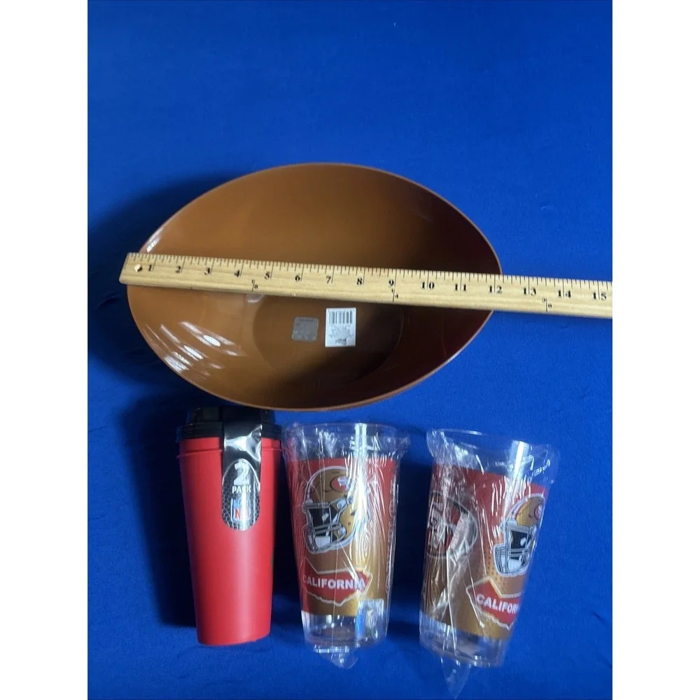 San Francisco 49ers Cups,pizza & Sandwich Container,chip Bowl Bundle Of 11 NFL